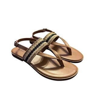 Style & Co Thong Slingback Crochet Neutral Sandals NEW Size 10
